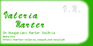 valeria marter business card