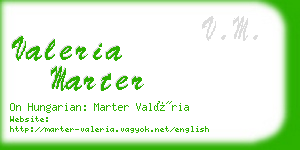 valeria marter business card